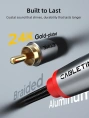 Кабель стерео CABLETIME CF43L (CT-RCA-AG2) 2 м, 2RCA на 2RCA, медный, черный