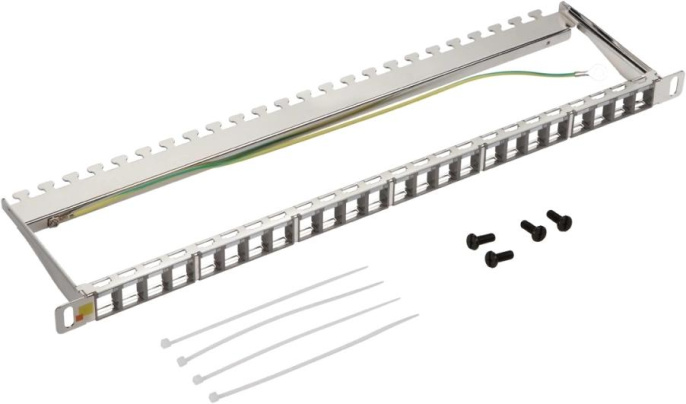 Патч-панель наборная 19 компактная, экранированная, 24 порта, 0.5U LANMASTER LAN-PPC24OK-STP