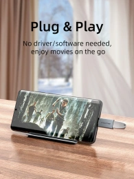 Адаптер CABLETIME CP76G (CT-C160-PU33-CMAF(OTG)-AS) USB-C Male to USB3.0 Female OTG. Алюминий