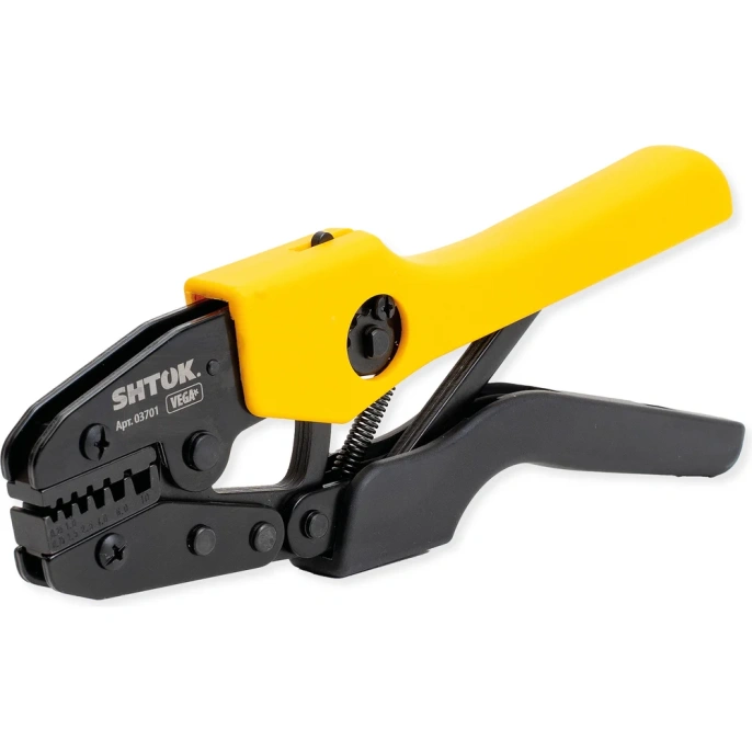 Пресс-клещи SHTOK ПК-23+, матрица, профиль трапеция, 0.25-10.0 мм, серия Vega 03701