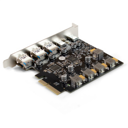 Контроллер ExeGate EXE-313-3A2C 10Gbps (PCI-E x4 v3.0, USB3.2 Gen2 3xType-A + 2xType-C ext., SuperSpeed+ скорость до 10 Гбит/с, ASMedia Chipset ASM3142) EX298301RUS