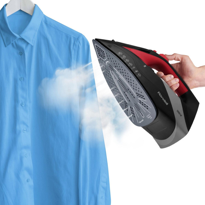 Утюг Rondell RDE-2001,  с паровым ударом,  3050Вт,  черный