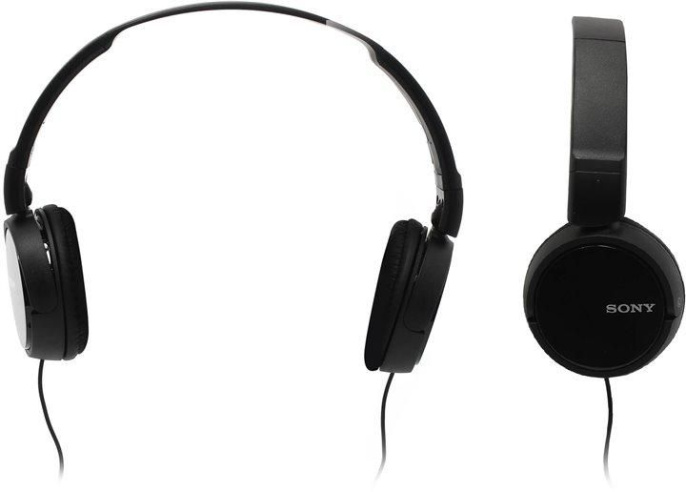 Наушники SONY полноразмерные проводные с микрофоном MDR-ZX110AP черный MDRZX110APBZE