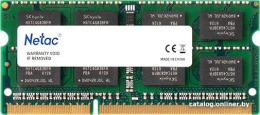 Память DDR3L 8GB 1600MHz Netac NTBSD3N16SP-08 Basic RTL PC3-12800 CL11 SO-DIMM 204-pin 1.35В single rank Ret