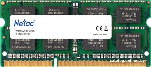 Память DDR3L 8GB 1600MHz Netac NTBSD3N16SP-08 Basic RTL PC3-12800 CL11 SO-DIMM 204-pin 1.35В single rank Ret