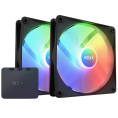 Кулер для корпуса ПК/ Case Cooler NZXT F140 RGB Core Twin Pack 140x140x25mm, 4-pin PWM, RGB, 89.48CFM, 32.5dBA, 1800RPM, Black, 2pcs RF-C14DF-B1