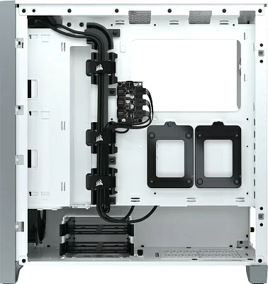 Корпус Corsair iCUE 4000X RGB белый/серый без БП ATX 3x120mm 4x140mm 1xUSB3.0 audio bott PSU