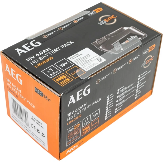Аккумулятор L1860SHD 18В, 6 Ач AEG 4935480049
