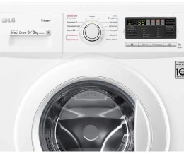Стиральная машина LG F1296CDS0X, с фронтальной загрузкой, 6кг, 1200об/мин, с паром, с сушкой, инверторная