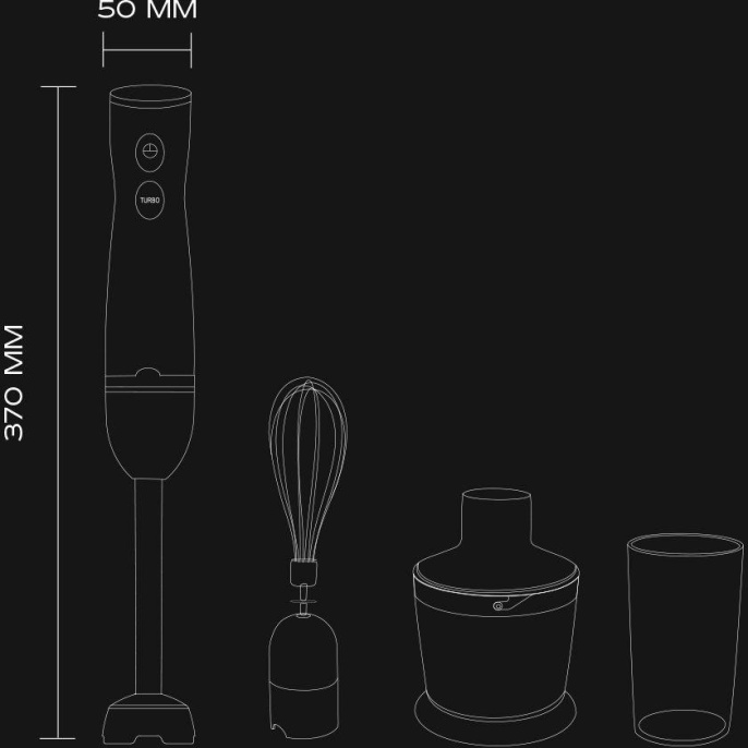 Блендер Scarlett Silver Line SC-HB42F73,  погружной,  черный