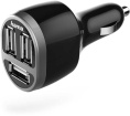 Автомобильное зарядное устройство HAMA H-173603, 3xUSB-A, 5Вт, 2.1A, черный [00173603]