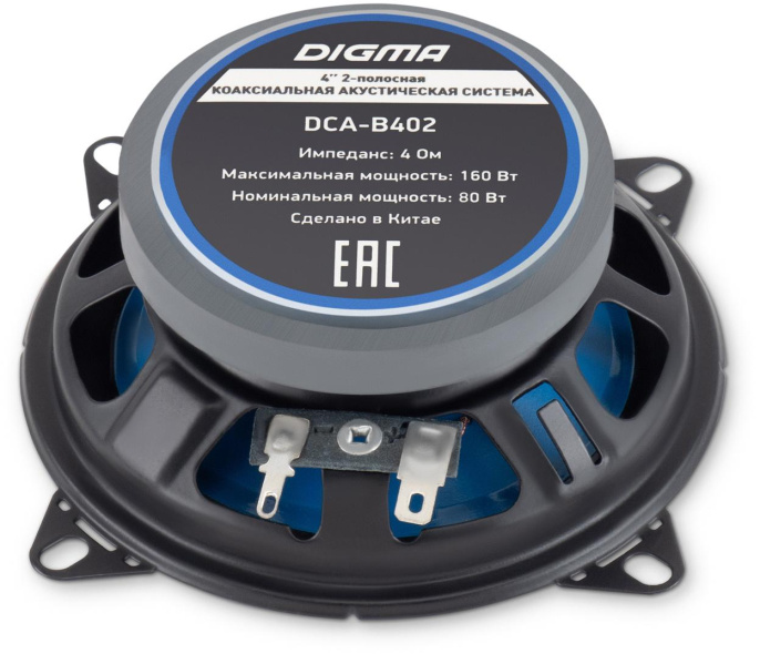 Колонки автомобильные DIGMA DCA-B402,  10 см (4 дюйм.),  комплект 2 шт.