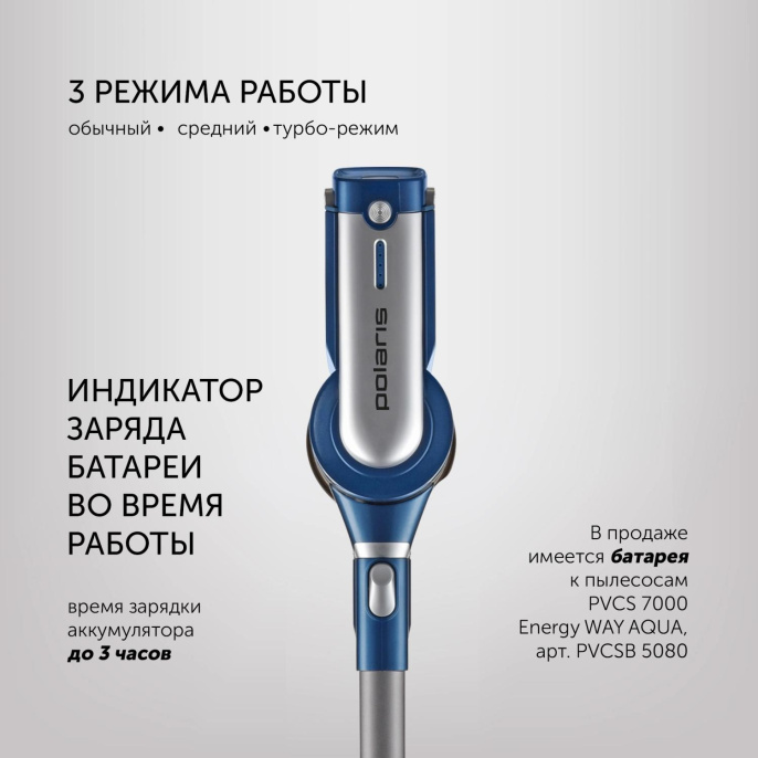 Пылесос Polaris PVCS 7000 400Вт белый/серебристый