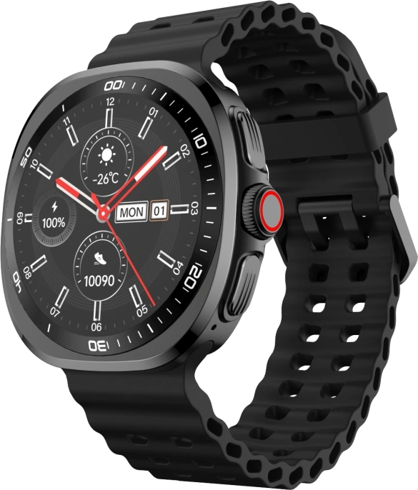Смарт-часы TECNO Watch Neo,  1.43",  черный/оранжевый/черный