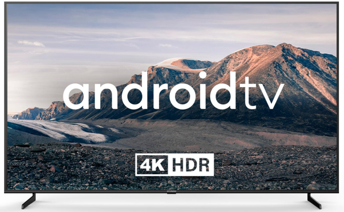 Телевизор LED Hyundai 85" H-LED85BU7007 Android TV Metal черный/черный 4K Ultra HD 60Hz DVB-T DVB-T2 DVB-C DVB-S DVB-S2 USB WiFi Smart TV