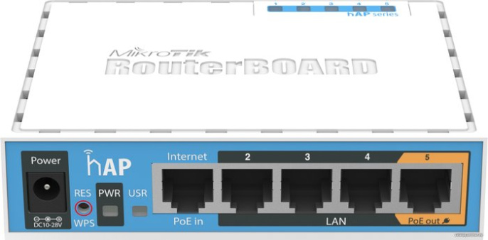 Роутер беспроводной MikroTik hAP (RB951UI-2ND) N300 10/100BASE-TX белый