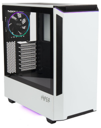 Корпус ATX HIPER PW81, Midi-Tower, без БП,  белый