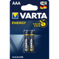 Батарейка AAA Varta ENERGY LR03 AAA BL2 Alkaline 1.5V 4103 2/20/100 2 шт. (4103229412)