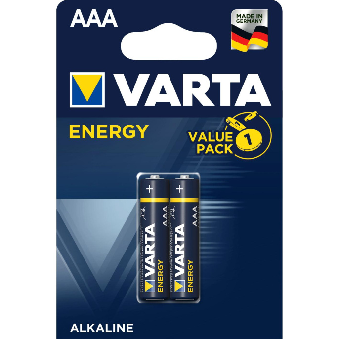 Батарейка AAA Varta ENERGY LR03 AAA BL2 Alkaline 1.5V 4103 2/20/100 2 шт. (4103229412)