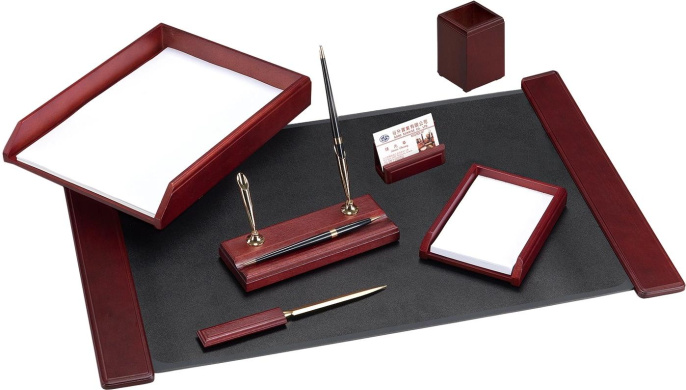 Настольный набор Good Sunrise M7C-8, 7 предметов, бордовый/черный