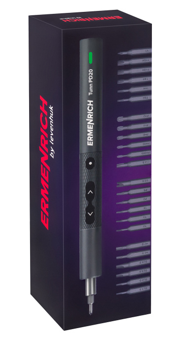 Отвертка для точных работ Ermenrich Tunn PD20, серый