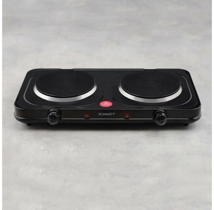 Плита Электрическая Scarlett SC-HP700S32 черный чугун настольная