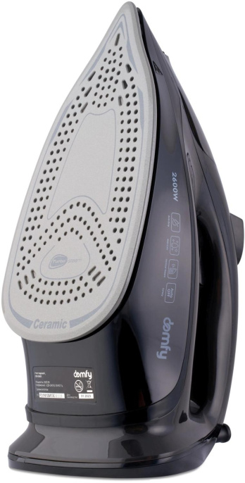 Утюг DOMFY DSB-EI603,  с паровым ударом,  2600Вт,  с автоотключением,  черный