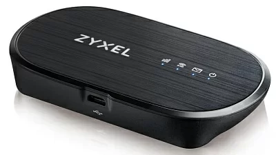 Портативный LTE Cat.4 Wi-Fi маршрутизатор Zyxel WAH7601 (вставляется сим-карта), 802.11n (2,4 ГГц) до 300 Мбит/с, поддержка LTE/4G/3G/2G, питание micro USB, батарея до 8 часов