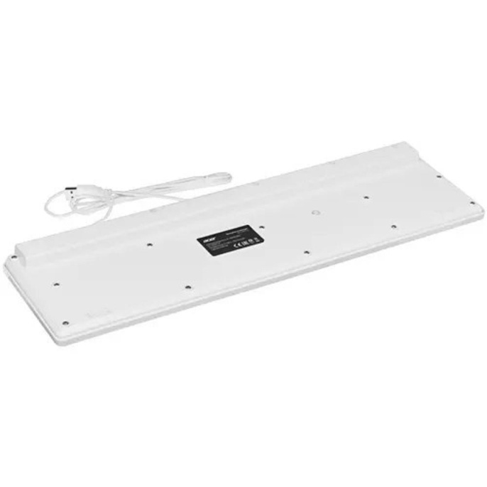 Клавиатура Acer OKW123, проводная, USB, мембранная, белый [zl.kbdee.00d]
