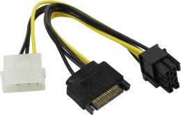 Orient C578 Переходник питания для видеокарт 1SATA M+1big- 6/8pin