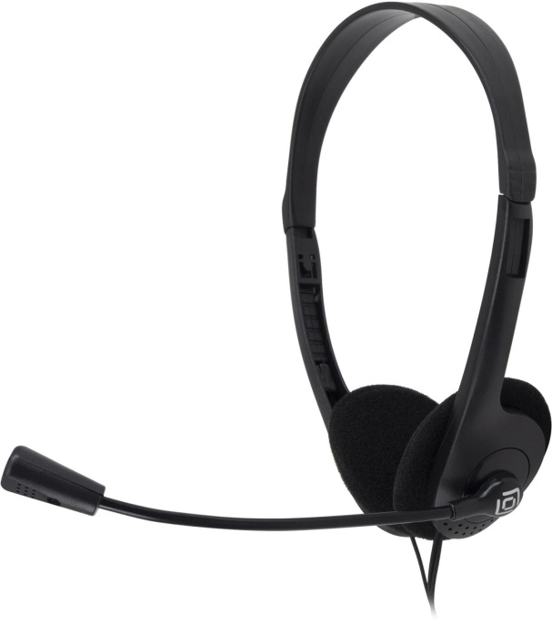 Гарнитура Oklick HS-M143VB,  для компьютера, накладные,  проводные, черный [614036]