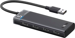 Хаб UGREEN CM653 15548 4-Port USB-A Hub. Цвет: черный
