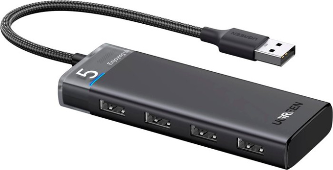 Хаб UGREEN CM653 15548 4-Port USB-A Hub. Цвет: черный