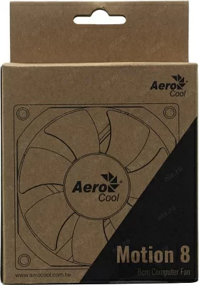 Вентилятор Aerocool MOTION 8 (80x80x25мм 25.3дБ 2000 об/мин, 4710700950760)