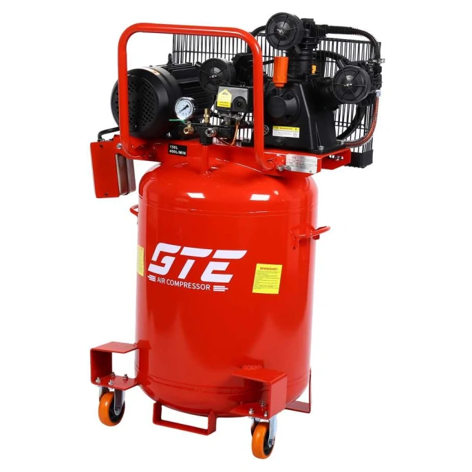 Компрессор вертикальный поршневой GTE (с ременным приводом, 380 В, ресивер 150 л, 400 л/мин, -MR4B150400A) 068659