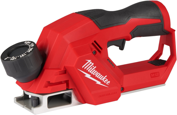 Рубанок Milwaukee M12BLP-0X 4933492850 аккумуляторный, 12 В, ширина реза: 56 мм, скорость без нагрузки: 0-14500 об/мин, совместим с DEK26, без зарядного устройства, без акб