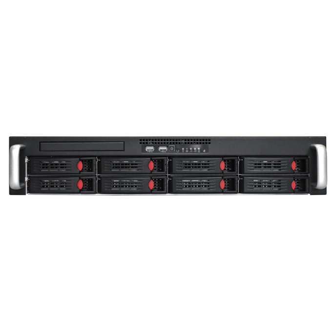 Серверная платформа ExeGate Pro 2U550-HS08 RM 19", высота 2U, глубина 550, Redundant БП 2x550W, 8xHotSwap, 2xUSB EX292412RUS