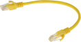 Патч-корд PREMIER PP12-0.25M/Y литой (molded), UTP, кат.5E, 0.25м, 4 пары, 26AWG,  алюминий омедненный,  многожильный,  желтый