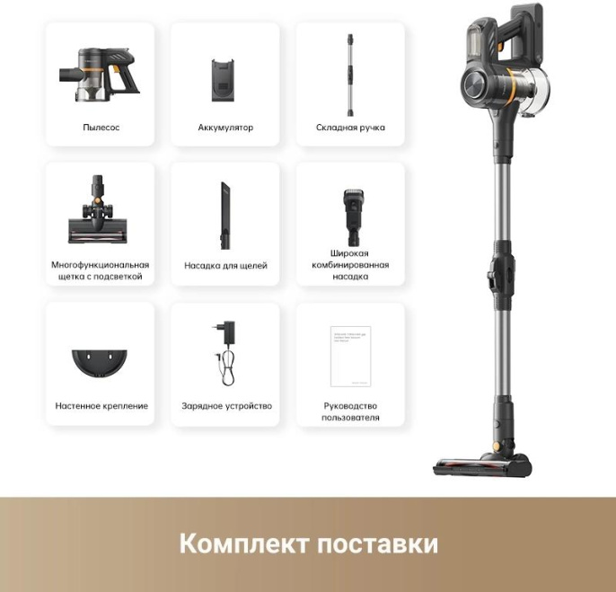 Ручной пылесос (handstick) DREAME TROUVER J20, 250Вт, серый/серый [vj11a]