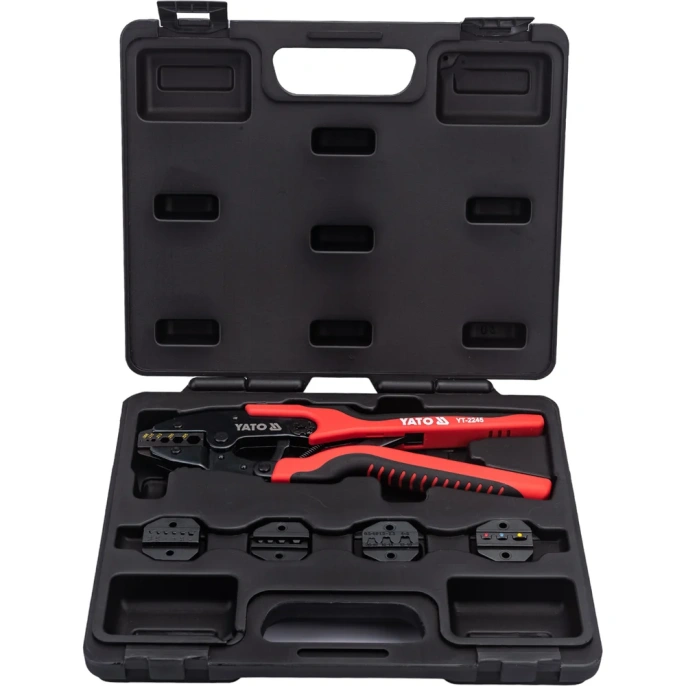 Пассатижи для обжима и зачистки проводов в наборе YATO 6 предметов пластиковый кейс YT-2245