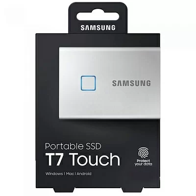 Накопитель SSD Samsung USB-C 1Tb MU-PC1T0S/WW T7 Touch 1.8" серый