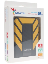 2ТБ Внешний диск HDD  A-Data DashDrive Durable HD710Pro, USB 3.0, желтый [ahd710p-2tu31-cyl]