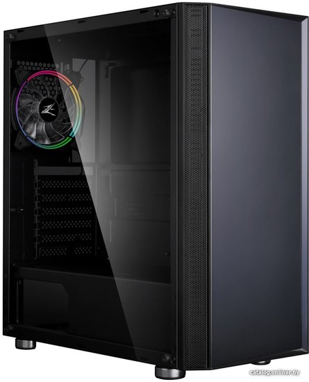 Корпус Zalman R2 Черный сталь-стекло-пластик, толщина металла 0.6мм, с боковым окном, 2xUSB2.0, 1xUSB3.0, Audio x 1, Mic x 1, LED button, без БП, ATX, отсеки