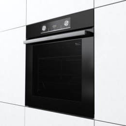 Встраиваемые электрические духовки GORENJE/ Духовой шкаф, 77л, 60 см, ExtraSteam: приготовление с паром, Очистка паром AquaClean, черный BOSX6737E03B