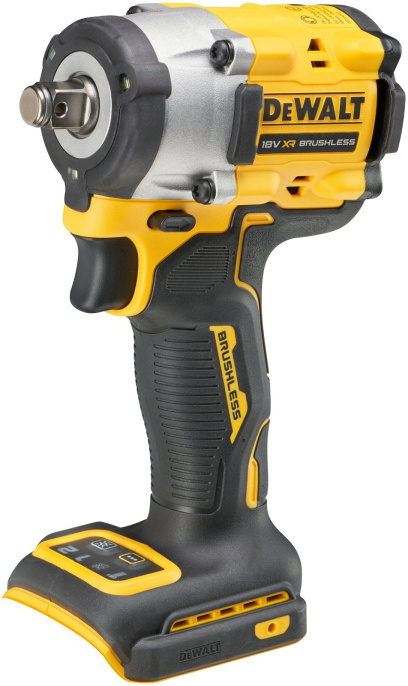 Гайковерт DeWalt DCF921N-XJ (ударный, аккумуляторный, максимальный момент затяжки: 406 Нм, момент на срыв: 610 Нм, тип хвостовика: 1/2" квадрат с подпружиненным штифтом, двигатель: бесщеточный, количество режимов: 4, скорость без нагрузки: 0 – 2500 об/мин
