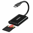 Кардридер многофункциональный UGREEN CM265 (35622) USB-C 3.1 to TF/SD 3.0 Multifunction Card Reader. Цвет: черный