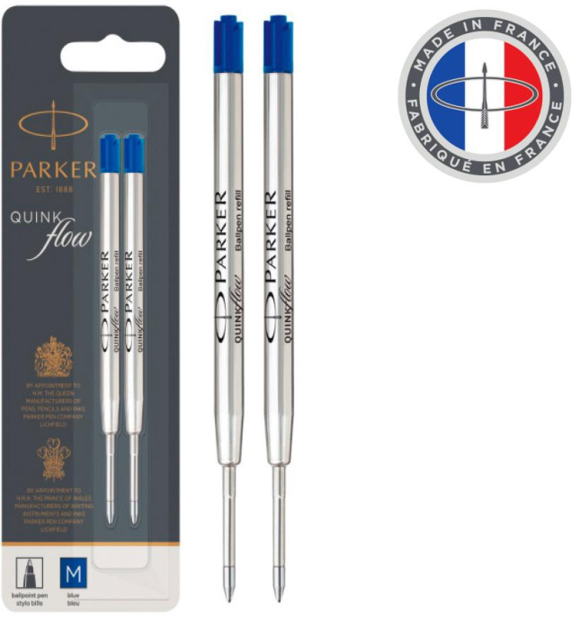Стержень шариковый Parker Z08 средний (M) 1мм цвет чернил: синий, блистер (2шт) [1950373]