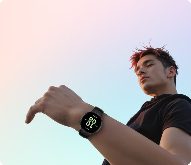 Смарт-часы Honor Watch Fit Active IVY-B19 Black (5502ABWL) (экран: 1.32", AMOLED, разрешение: 466x466, 352 PPI, 32 МБ ОЗУ+4 ГБ ПЗУ, 1 кнопка, GPS/ГЛОНАСС/Beidou/GALILEO/QZSS, Bluetooth 5.4, микрофон, датчики: пульса/геомагнитный/гироскоп, батарея: 480 мА·