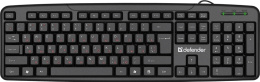 Клавиатура Defender Astra HB-588 RU 45588 107кл., Multimedia стандартная для ПК, мембранная, пластик, интерфейс подключения - USB, цвет черный