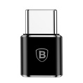 Переходник Baseus CAMOTG-01 Type-C M to Micro USB F , без провода, Black передача данных, питание устройств, вилка-розетка, 2.4А